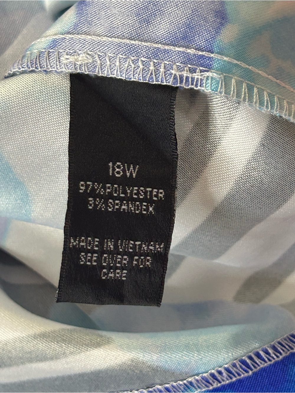 ALYX Black and White Striped Midi Dress with Blue Floral Print 18W - Picture 4 of 9